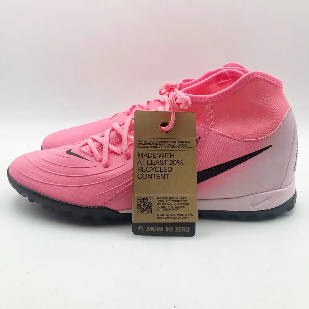 Nike Phantom Luna 2 Academy TF Soccer Cleats Mens 11 Pink Turf Shoes NIB